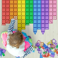 Magnetic Building Tiles — Montessori Magnetic Construction Set for Kids