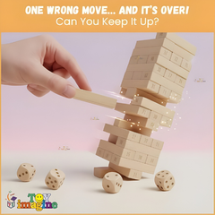 54 Piece Wooden Tumbling Tower Game