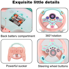XHSP Steering Wheel Toy - Lights & Music Simulated Driving