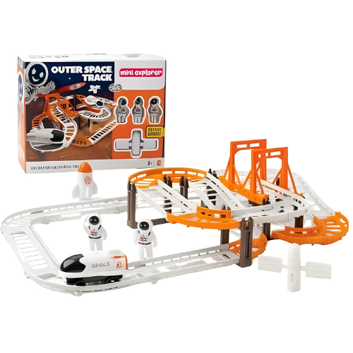 Space Train Assembled Adventure Toy – Kids’ Spacecraft Track & DIY Train Set