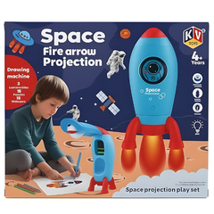Space Rocket Drawing Projector Toy — Projection Art & Tracing Set for Kids (4+ Years)
