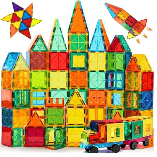 Magnetic Building Tiles — Montessori Magnetic Construction Set for Kids