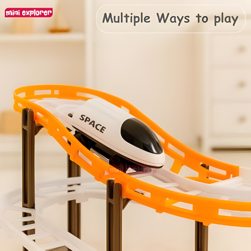 Space Train Assembled Adventure Toy – Kids’ Spacecraft Track & DIY Train Set