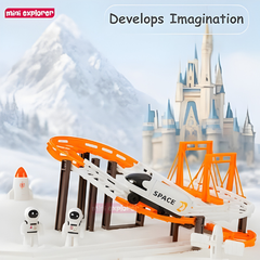 Space Train Assembled Adventure Toy – Kids’ Spacecraft Track & DIY Train Set