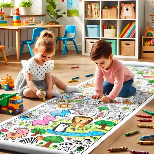 3 Mtr Colouring & Graffiti Drawing Roll Mats