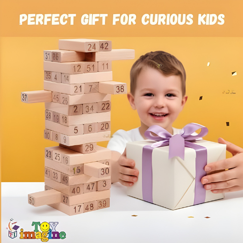 54 Piece Wooden Tumbling Tower Game