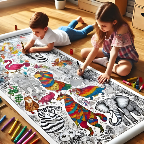 3 Mtr Colouring & Graffiti Drawing Roll Mats