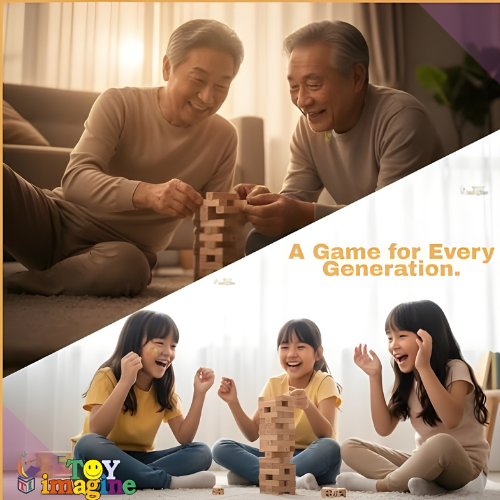 54 Piece Wooden Tumbling Tower Game