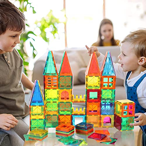 Magnetic Building Tiles — Montessori Magnetic Construction Set for Kids