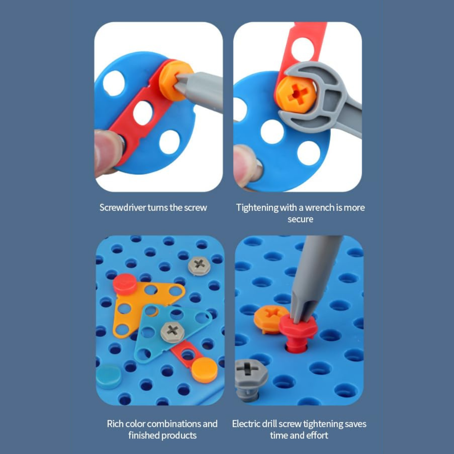 Happy Hues 232-Piece Mosaic & Educational Construction Set