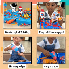 Happy Hues 232-Piece Mosaic & Educational Construction Set