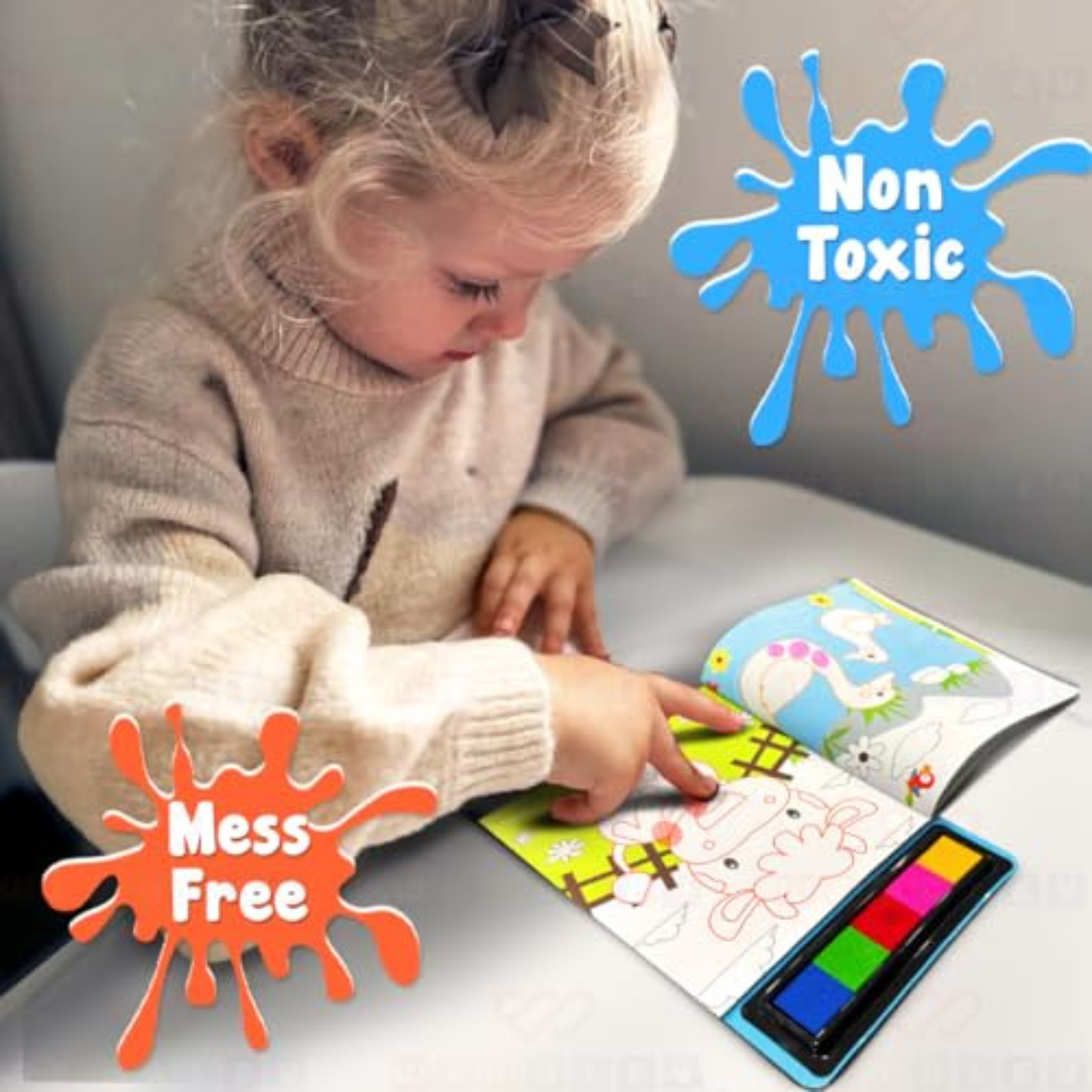 Thumbprint Painting Kit — Mess-Free, Non-Toxic Art Fun