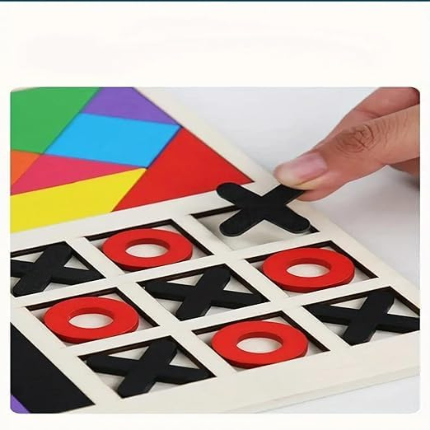 Wooden Children's Educational Colorful Square Tangram Game