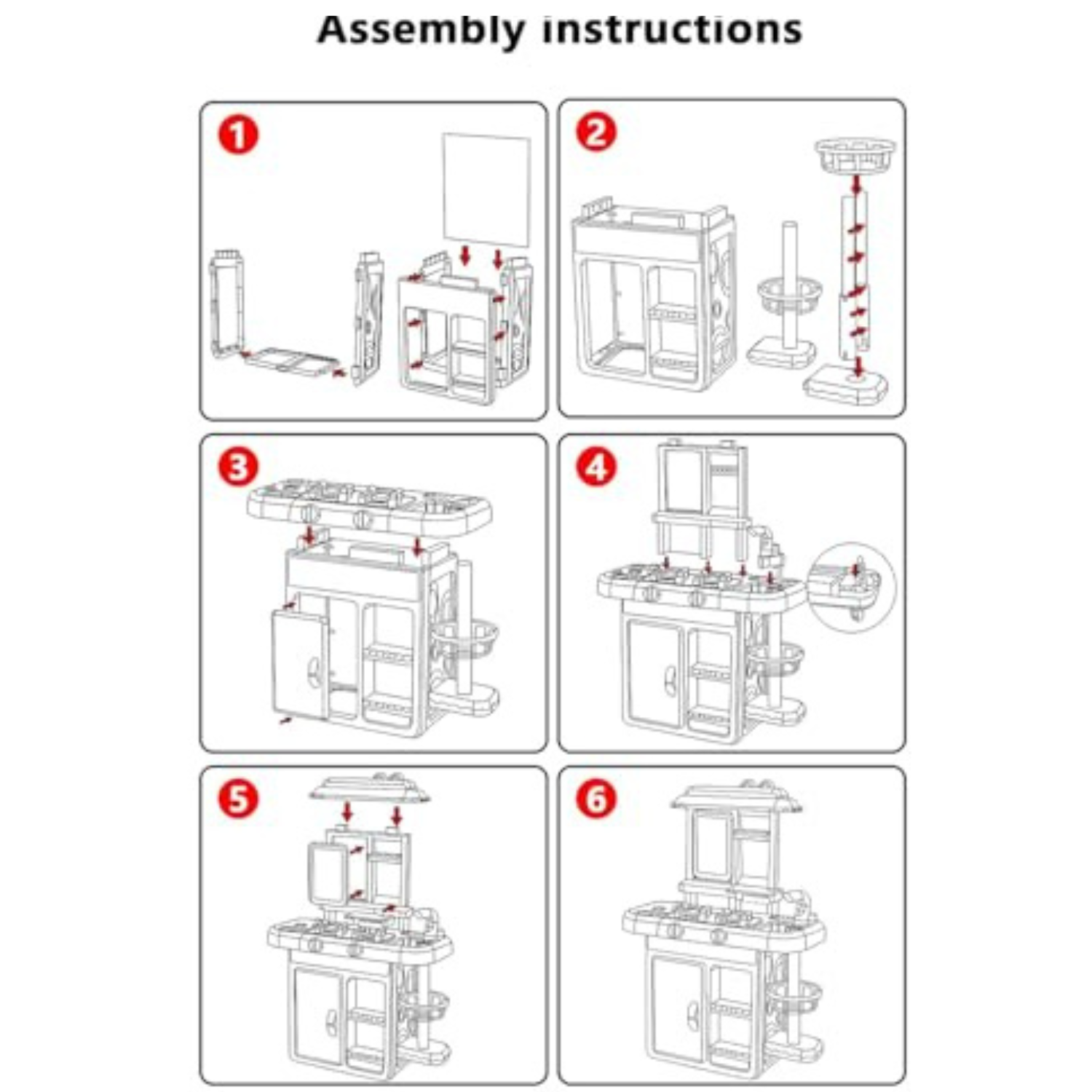 42 Pcs Pretend Play Kitchen Set Toys with Slate, Chalk and Duster