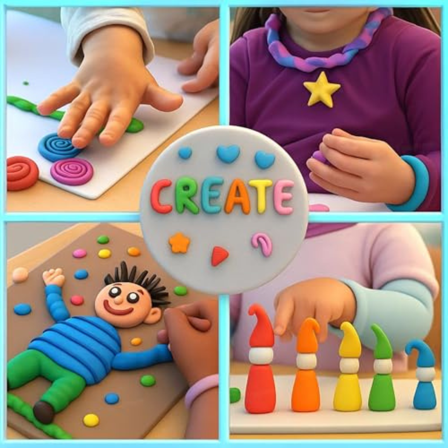 Air-Dry Clay Creative Set – 12 Bright Colours