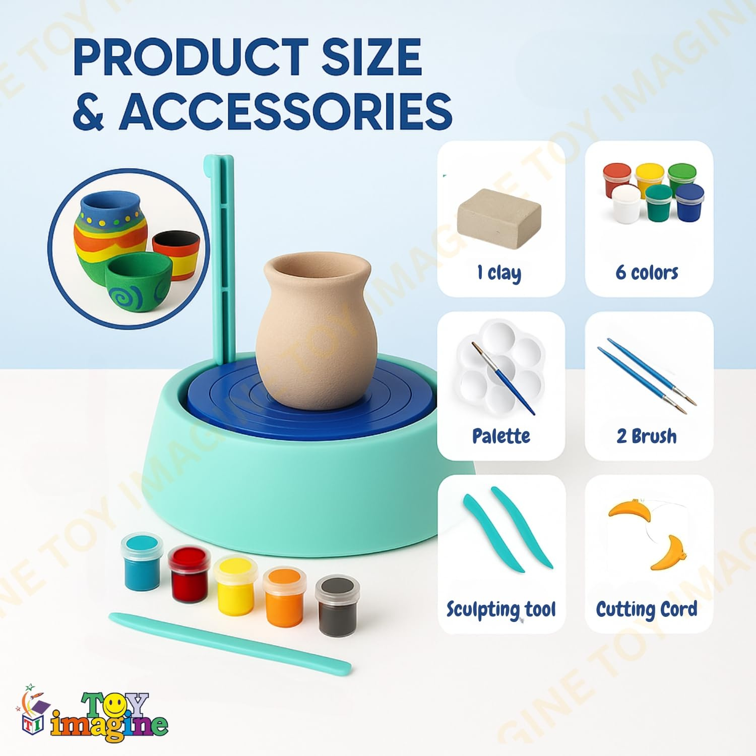 Kids pottery wheel kit
