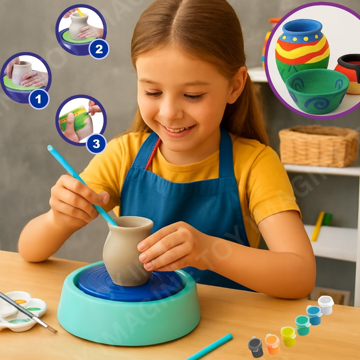 Kids pottery wheel kit